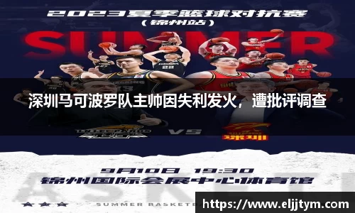 深圳马可波罗队主帅因失利发火，遭批评调查